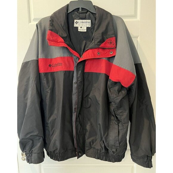 Columbia Other - Vintage Mens Columbia Jacket Size L Bugaboo Windbreaker Red/Black/Gray Coat